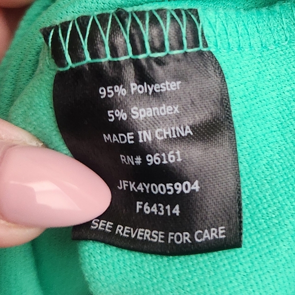 BeBop- Green Stretch Crepe Dress - Picture 6 of 6